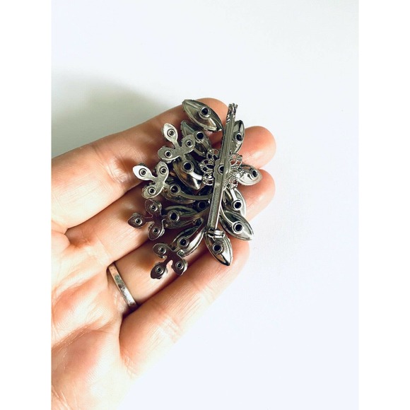 VTG RHINESTONE BROOCH Aurora Borealis - Picture 5 of 8